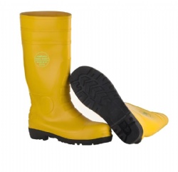 yello/black heavy duty pvc safety rain boots