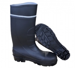 全黑玻纤头凯夫拉底PVC防护雨靴电绝缘6KV防砸防刺穿